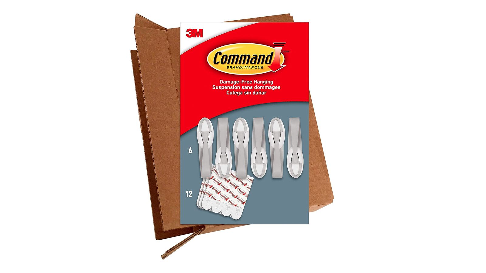 Command Cord Bundlers, Damage Free Hanging Cord Organizer, 6 Gray Cord  Bundlers and 12 Command Strips 