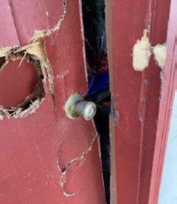 Denver police used a battering ram to bust open a door leading to Ruby Johnson's garage, according to a complaint filed in Denver County District Court.