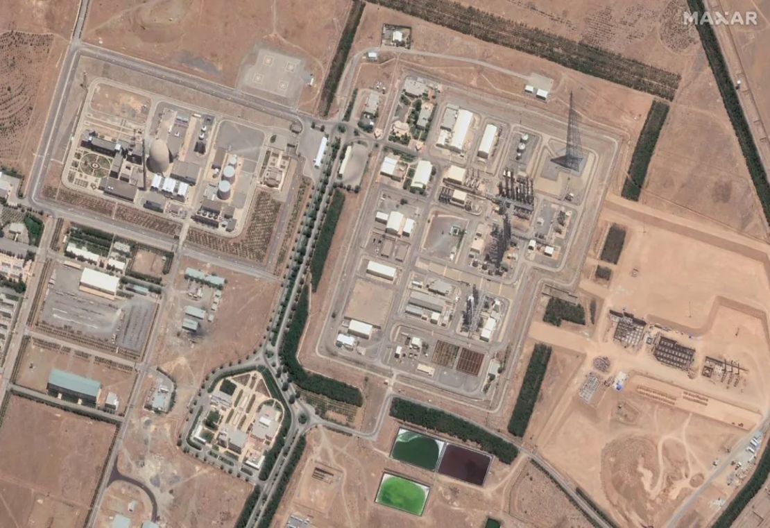 Una imagen satelital tomada el 14 de junio no muestra daños visibles en el Complejo Nuclear Arak de Irán.