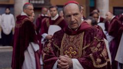 Ralph Fiennes stars as Cardinal Lawrence in director Edward Berger's CONCLAVE, a Focus Features release. Credit: Courtesy of Focus Features. © 2024 All Rights Reserved.