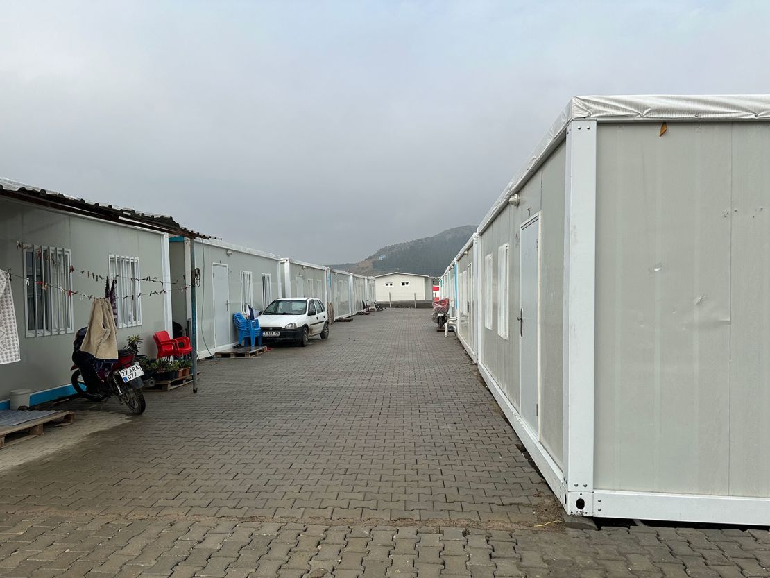 A "container city" outside Islahiye offers temporary housing for some who lost their homes in the quake.