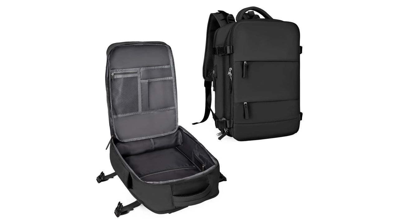 Coowoz Large Travel Backpack in black