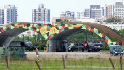 Aviones de combate Mirage 2000 de la Fuerza Aérea de Taiwán en una base aérea en Hsinchu, Taiwán, el 9 de diciembre de 2024.
