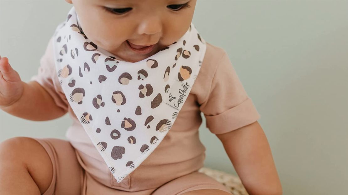 Copper Pearl Baby Bandana Drool Bibs, 4-Pack