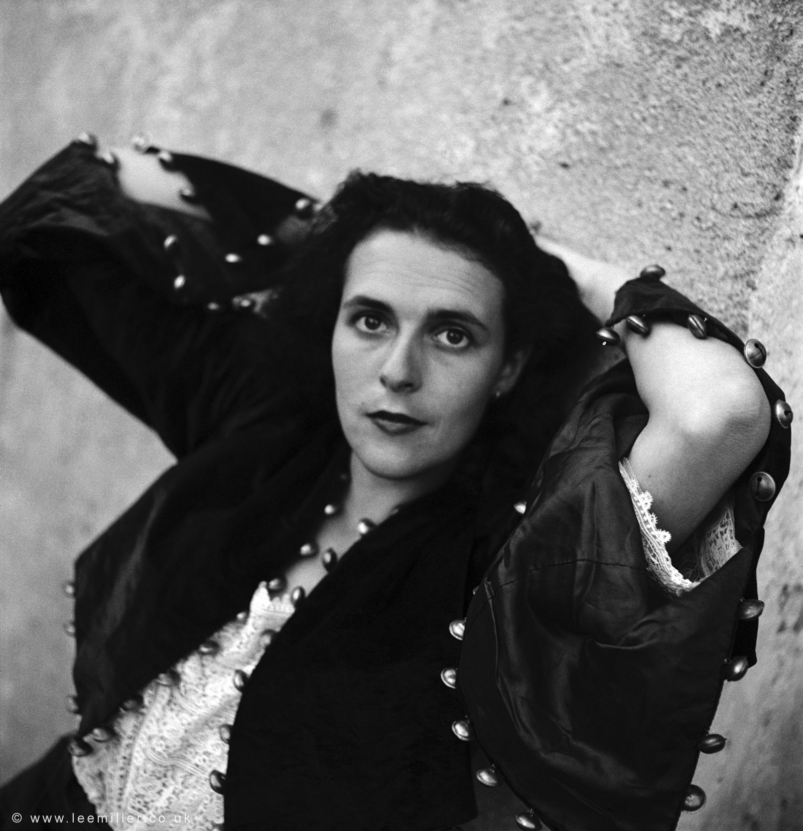 Miller photographed the artist Leonora Carrington outside of the home she shared with Max Ernst.