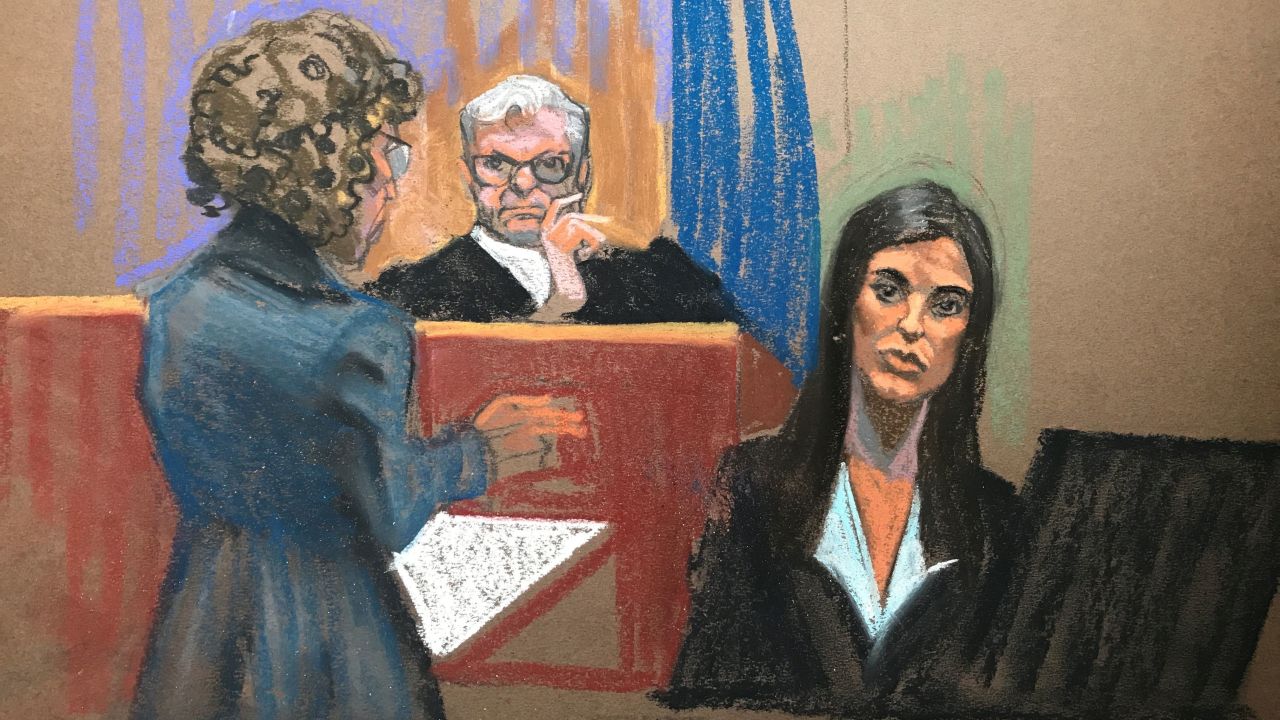 Former White House aide Madeleine Westerhout testifies during the trial on Friday, May 10.