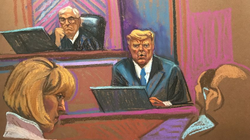 Donald Trump testifies at his civil defamation trial in New York on Thursday, January 25.