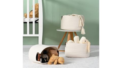 Cotton rope storage basket