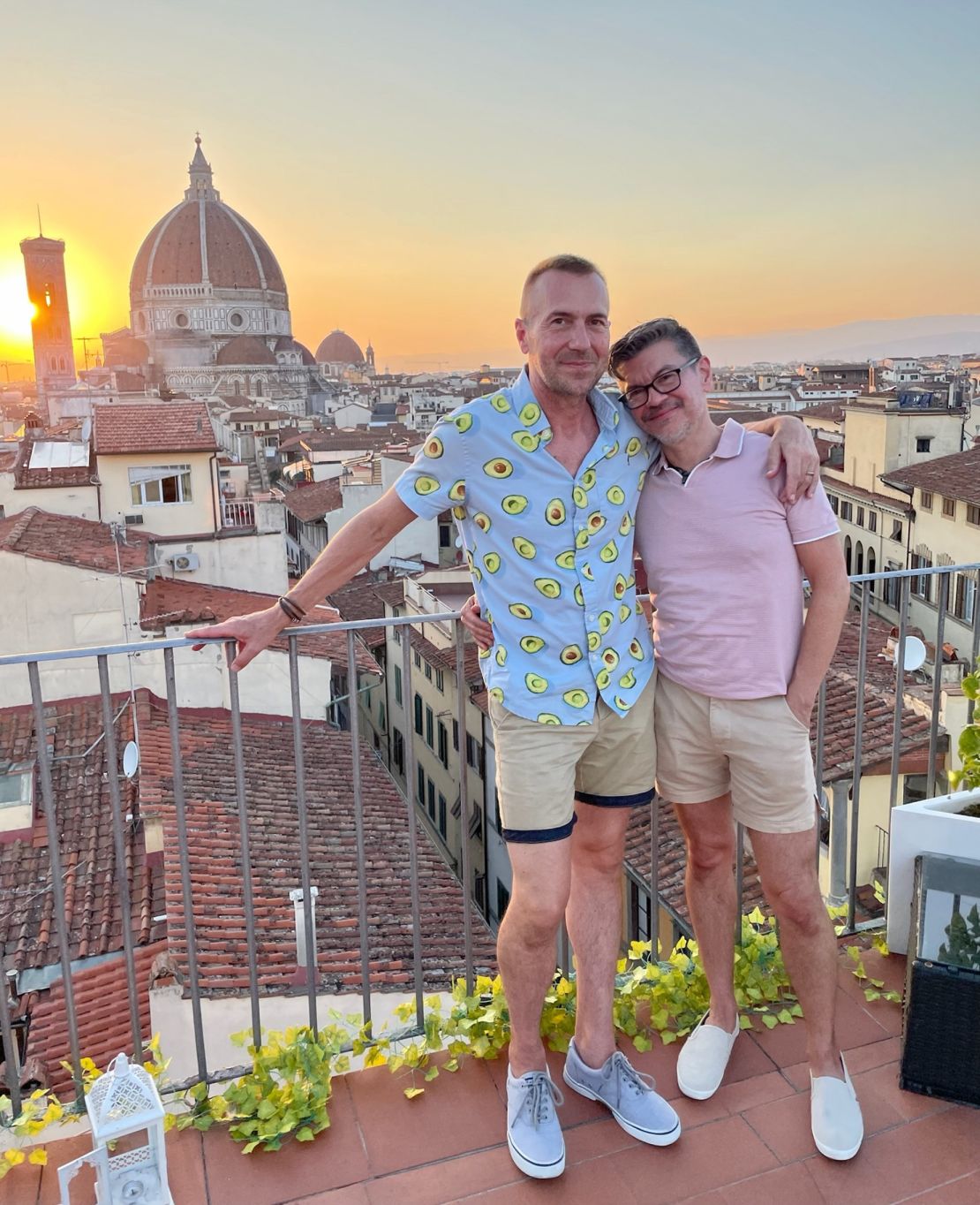 Guillermo and Larry love to travel together, here they are in Florence, Italy.