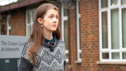 Cressida Gethin outside Isleworth Crown Court in 2023.