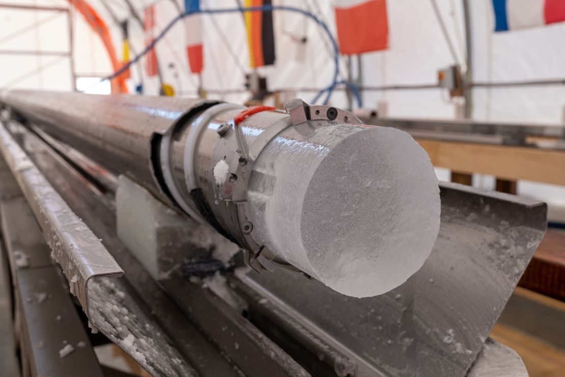 A team retrieved a 9,186-foot-long (2,800-meter) ice core from Antarctica that's nearly as long as 25 soccer fields end-to-end.