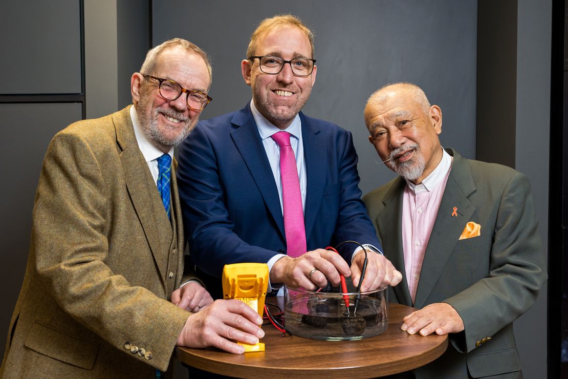 The Nippon Foundation and Scottish Association for Marine Science announce the launch of a research project at a news briefing in Scotland House. Shown are (from left) SAMS' Nick Owens and Andrew Sweetman and Yohei Sasakawa, chairman of The Nippon Foundation.