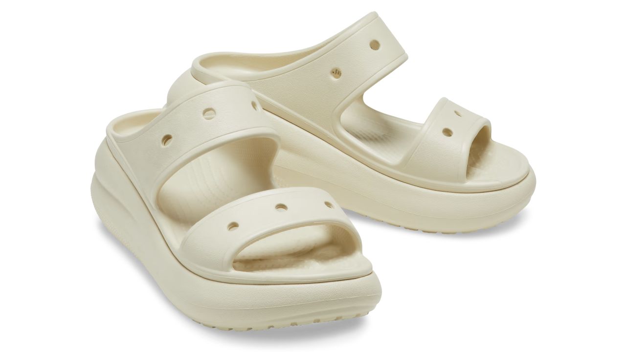 crocs crush sandals in white