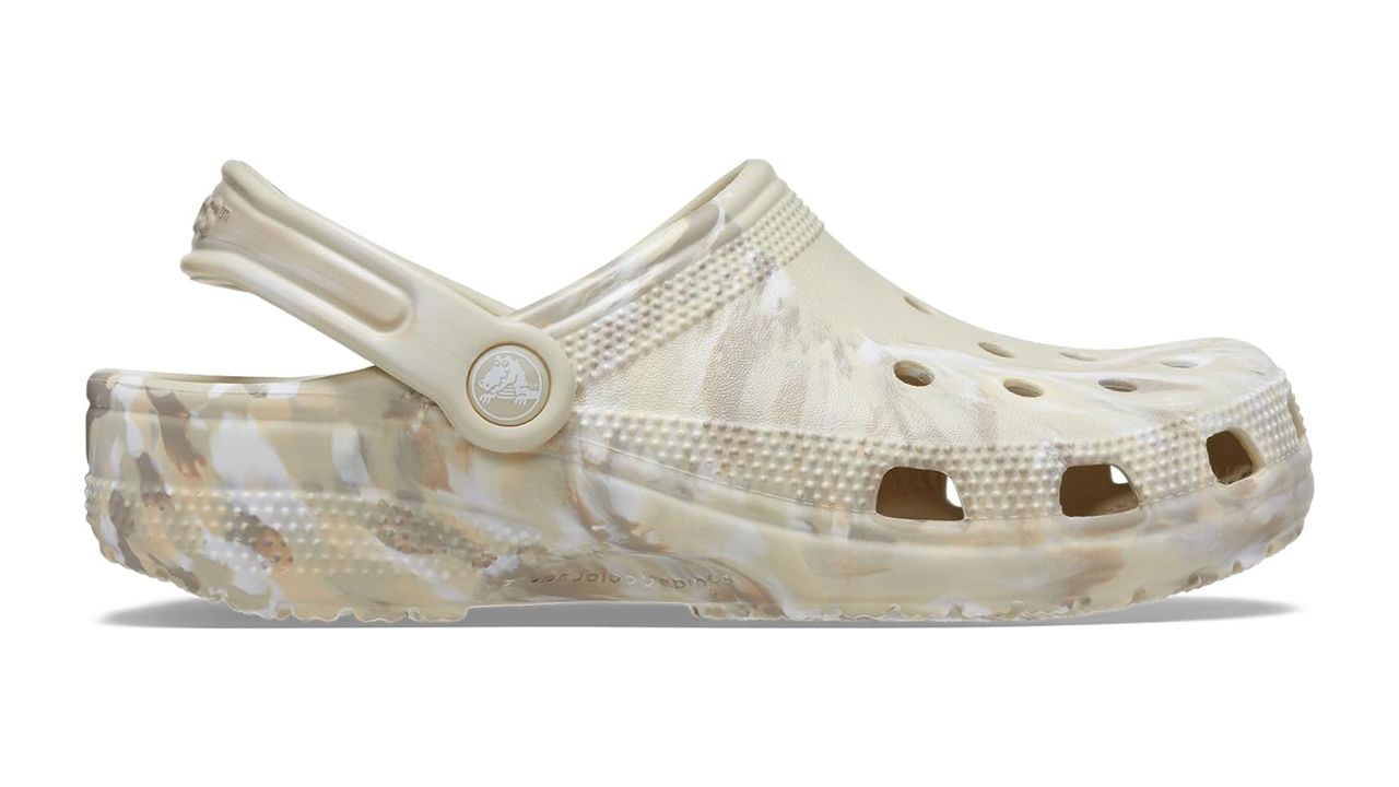 A photo of a Crocs Marbled Clog shoe