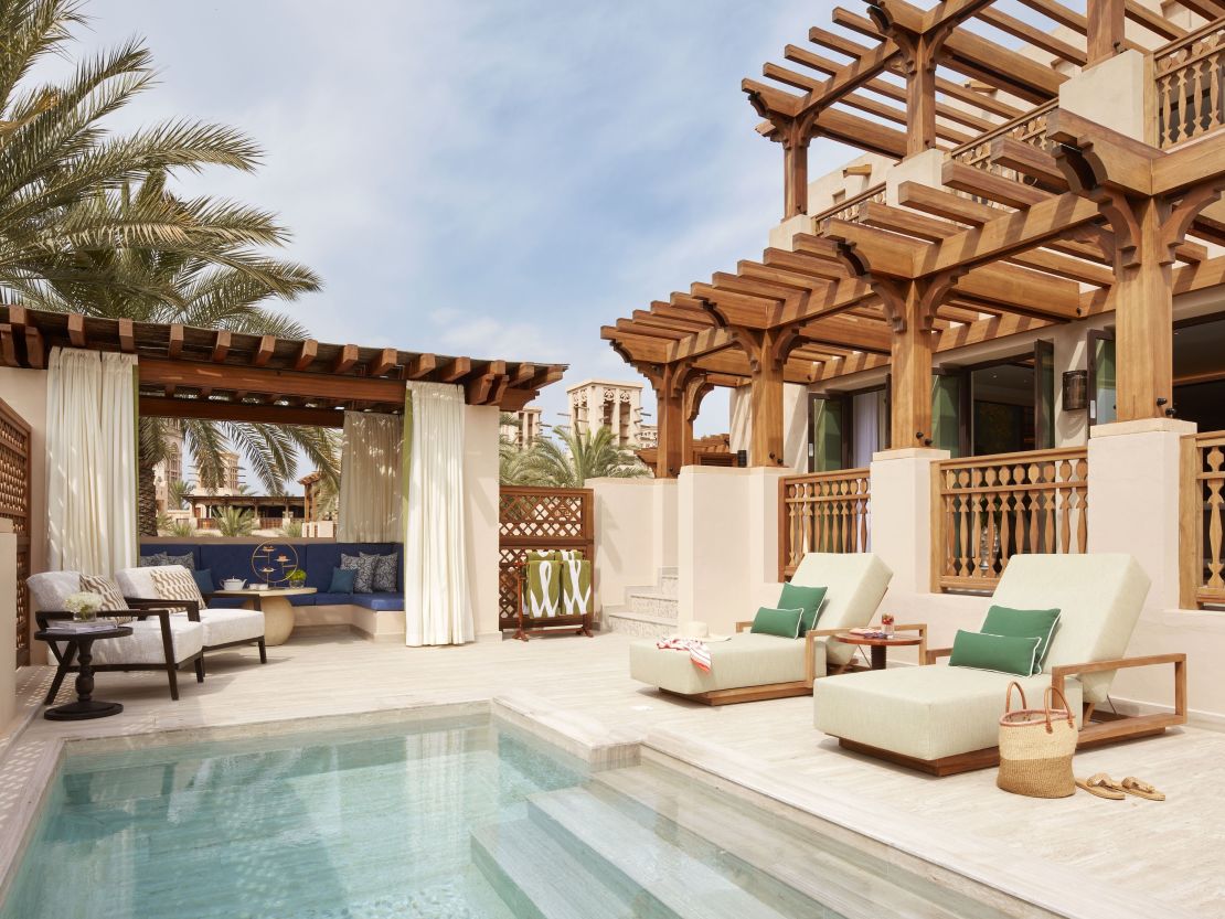 The Malakiya Villa at Jumeirah Dar Al Masyaf takes inspiration from traditional Arabic architecture.