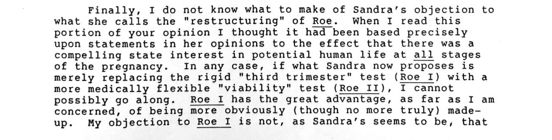 From a memo by Justice Antonin Scalia in 1989 regarding a major abortion case.