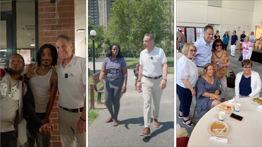 Cuomo's campaign has been posting videos of him talking to people in New York.