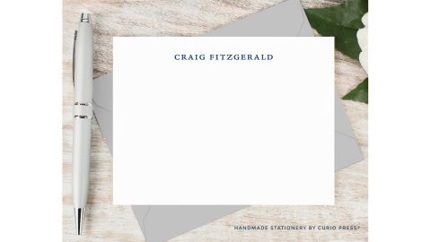 CurioPress Personalized Notecard Set