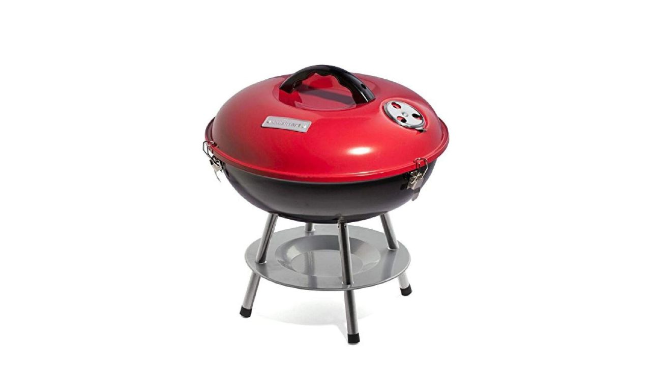 cusinart portable charcoal grill in red
