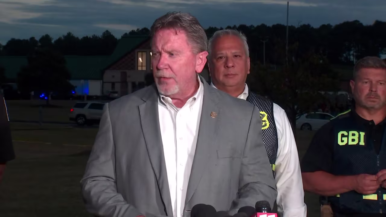 Chris Hosey, the director of Georgia Bureau of Investigation, speaks during a press conference on September 5.