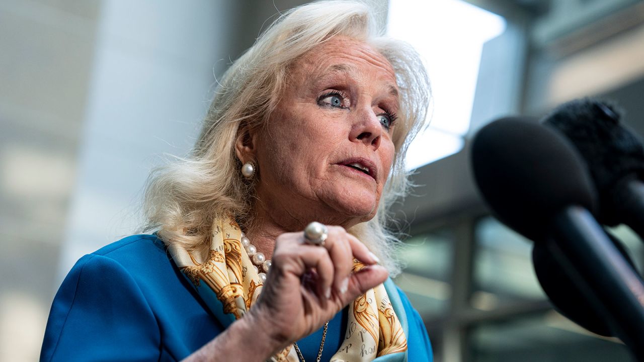 Rep. Debbie Dingell speaks to reporters outside of a closed-door interview with former Gov. Andrew Cuomo, not pictured, before the House Oversight and Accountability Subcommittee on Coronavirus Pandemic on Capitol Hill, on June 11 in Washington, DC. 