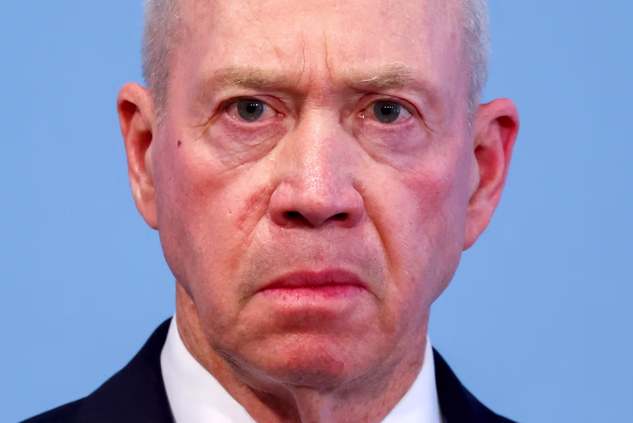 Israeli Defence Minister Yoav Gallant attends a joint press conference in Berlin, Germany, on September 28.