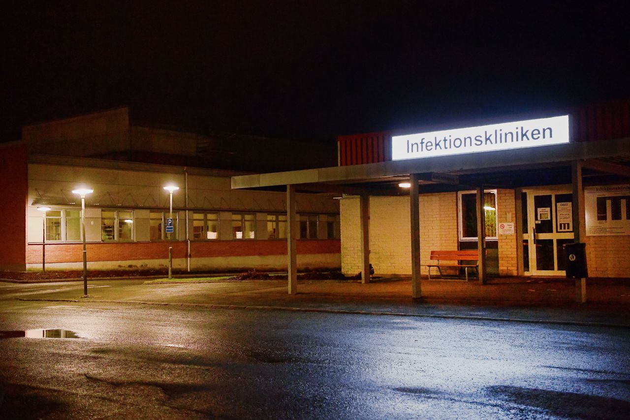 The clinic for infectious diseases is seen in J?nk?ping, Sweden, on January 31.