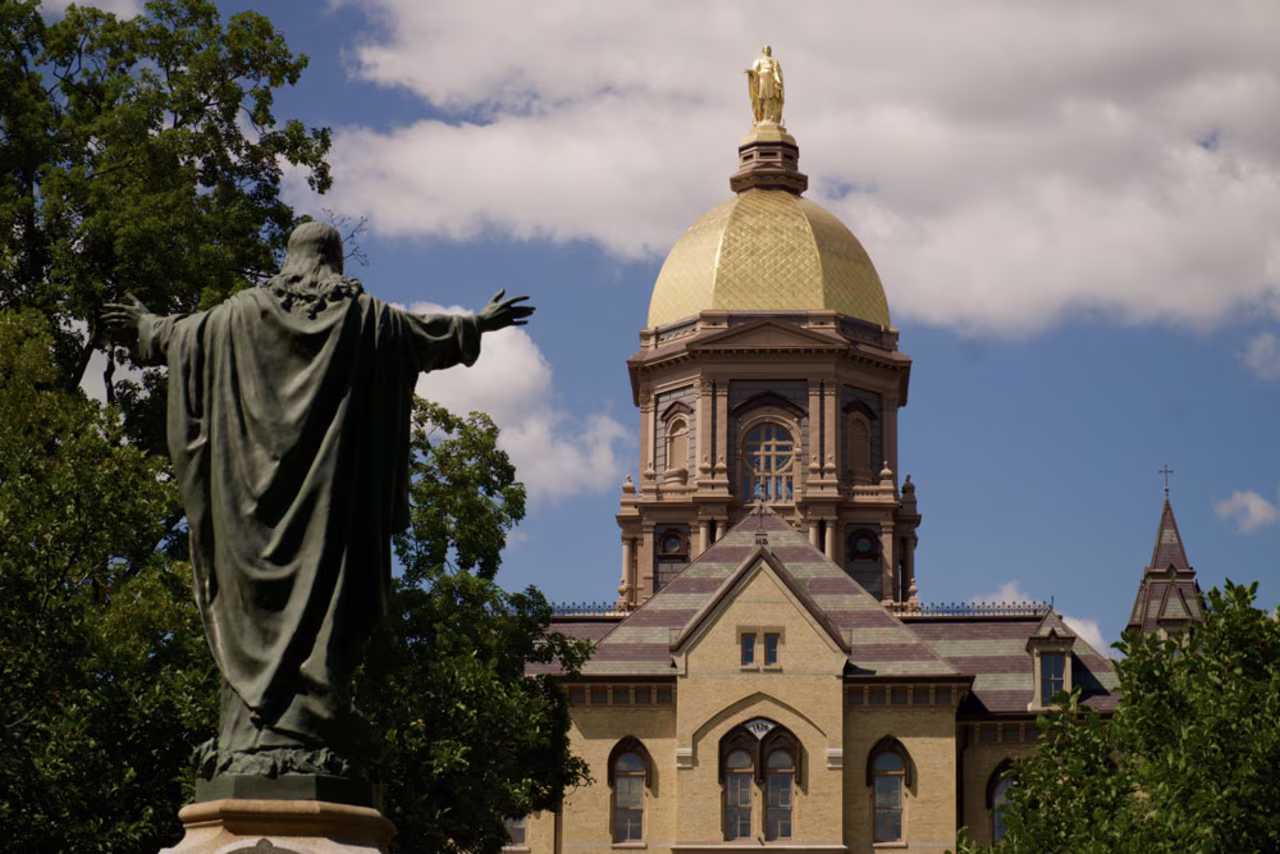 The University of Notre Dame in Notre Dame, Indiana.