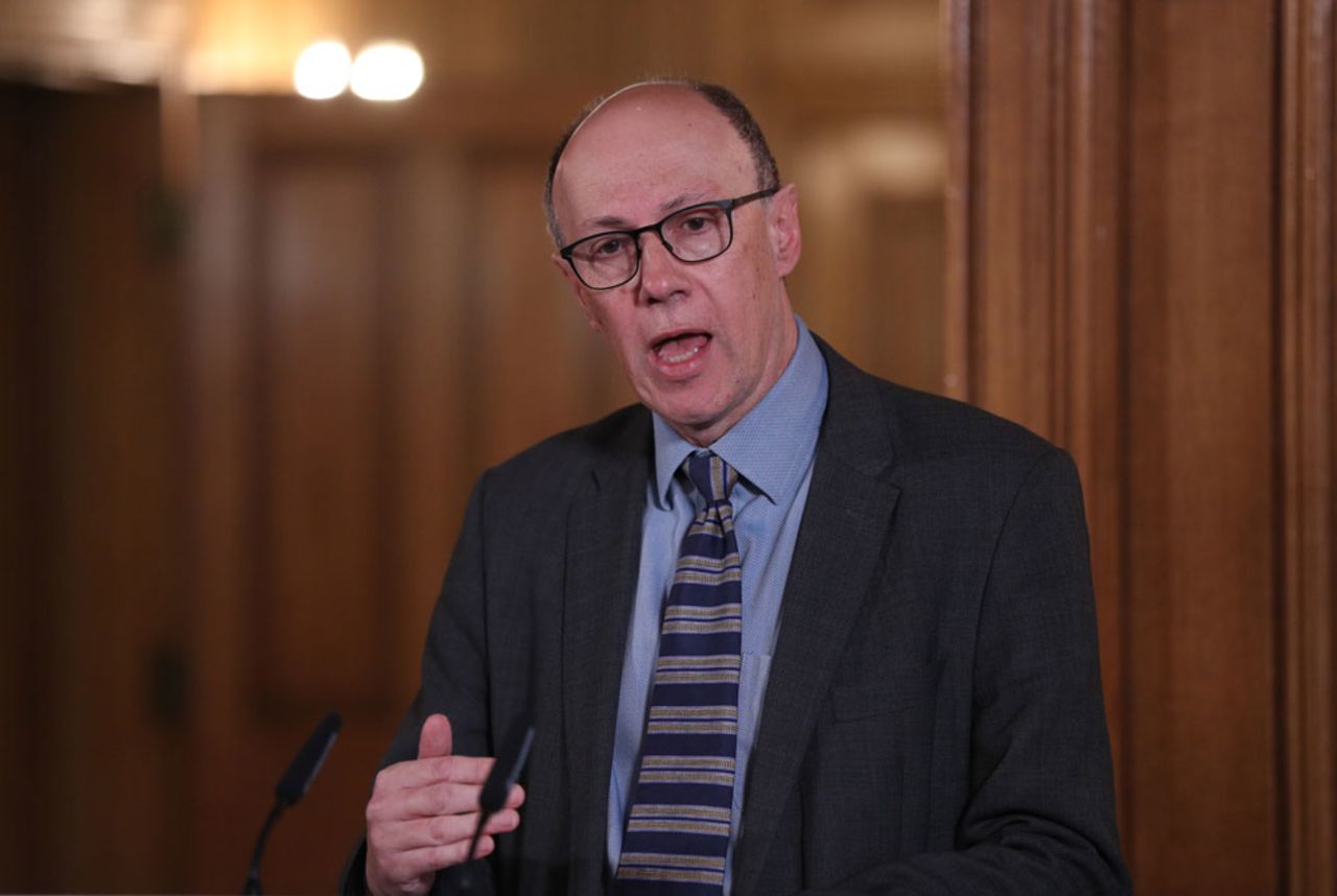 National Medical Director at NHS England Stephen Powis during a news conference at 10 Downing Street on March 21 in London.