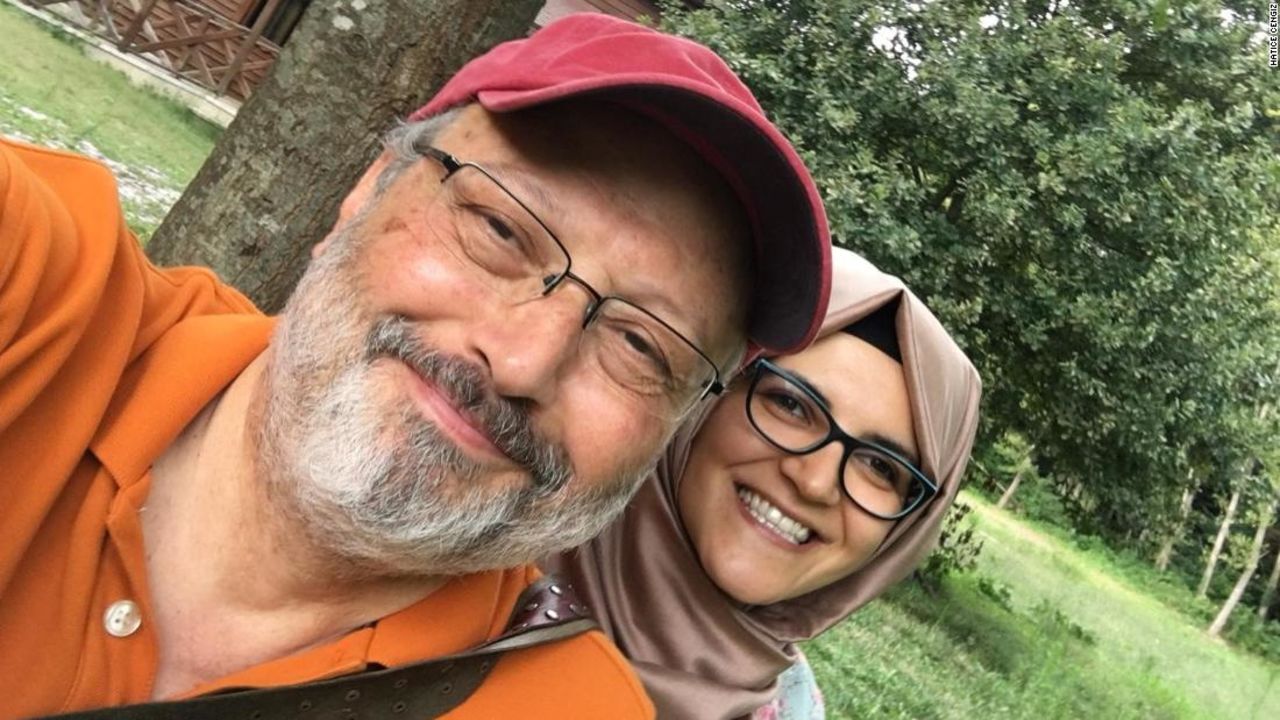 Missing Saudi Journalist Jamal Khashoggi with his fiancée Hatice Cengiz.