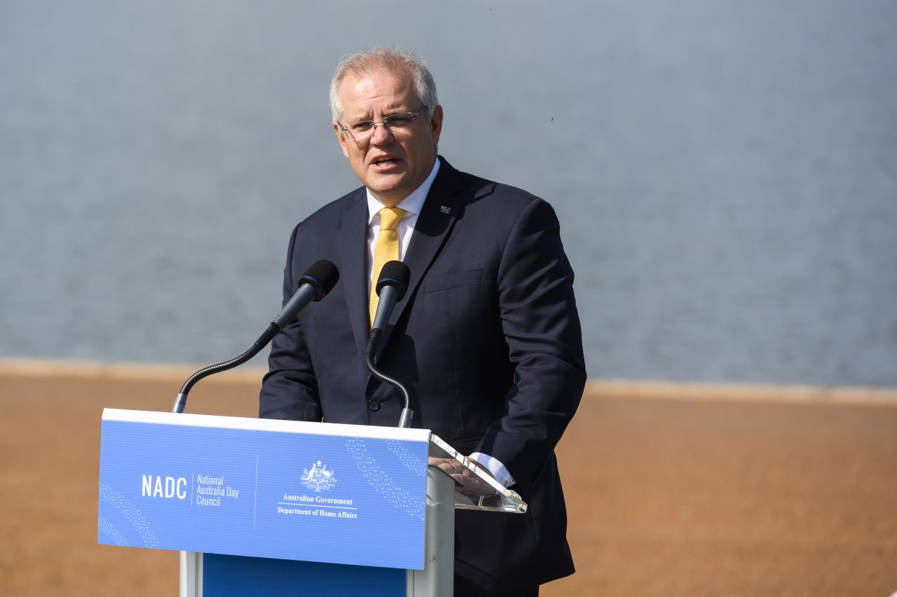 Australian Prime Minister Scott Morrison in Canberra, Australia, on January 26, 2020.