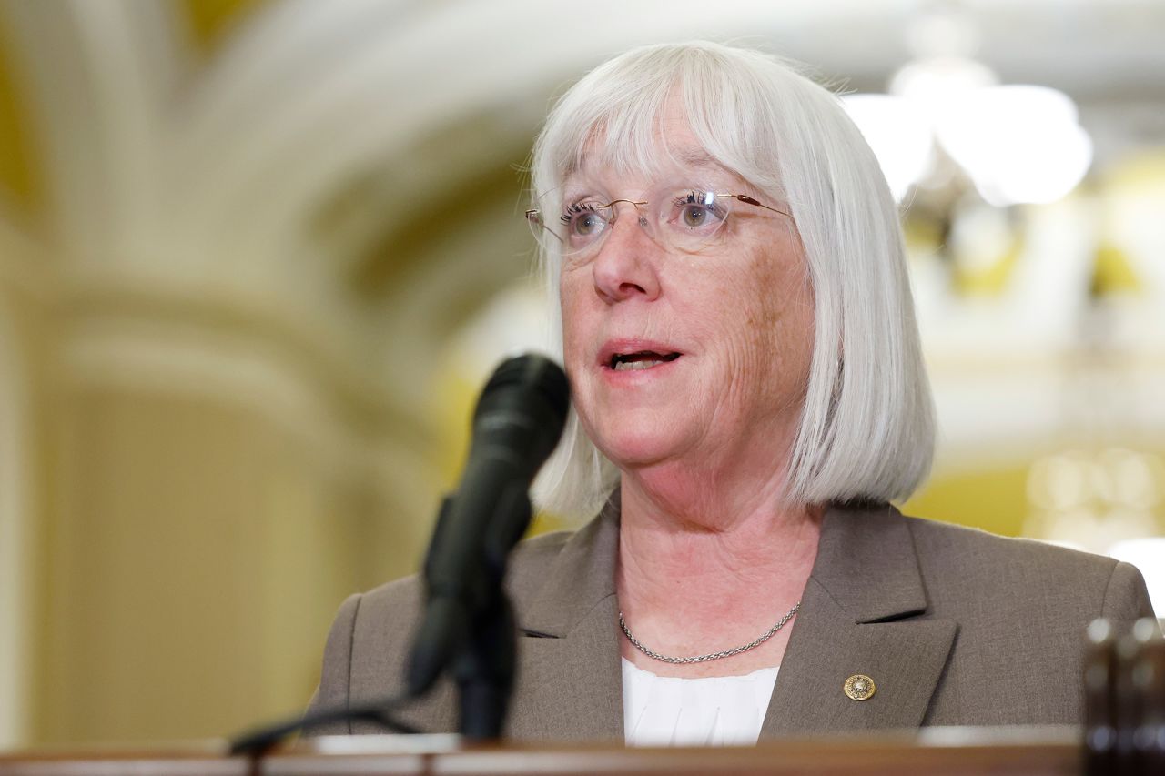 Sen. Patty Murray speaks during a news conference on June 18, in Washington, DC. 