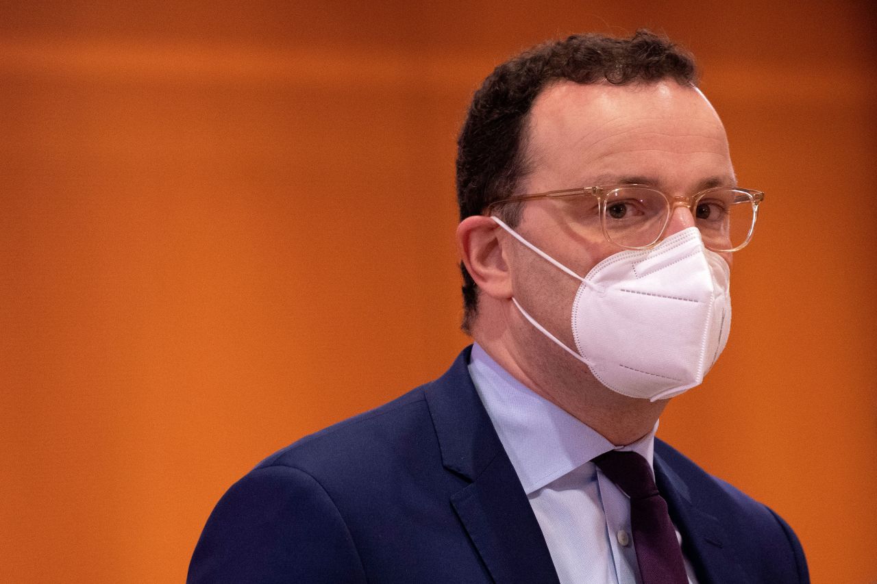 German Health Minister Jens Spahn arrives at a cabinet meeting on January 13 in Berlin.