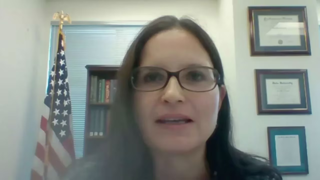 Judge Aileen Cannon appears virtually before the Senate Judiciary Committee in July 2020.