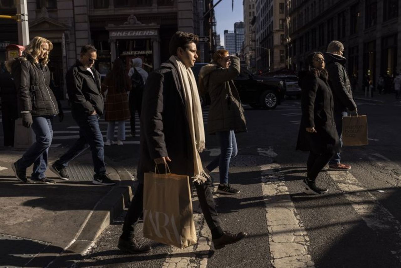 Shoppers in the SoHo neighborhood of New York on December 28, 2022. 