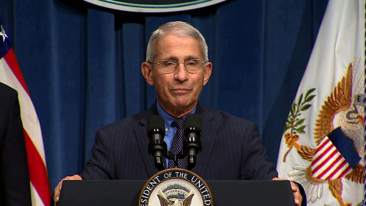 Dr. Anthony Fauci, the nation's top infectious disease expert, speaks at a coronavirus task force briefing in Washington, DC, on June 26.