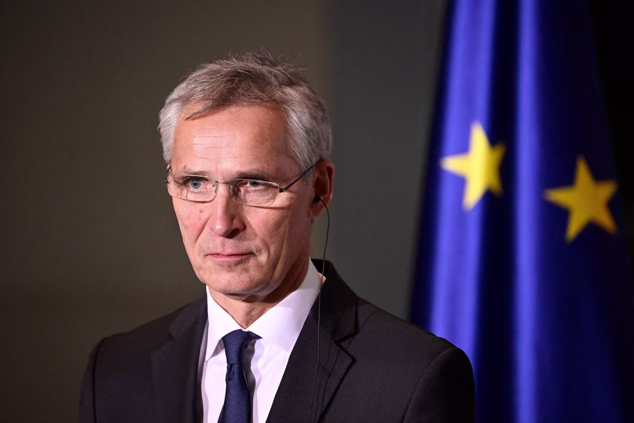 NATO’s General Secretary Jens Stoltenberg attends a press conference in Berlin, Germany, on December 1. 