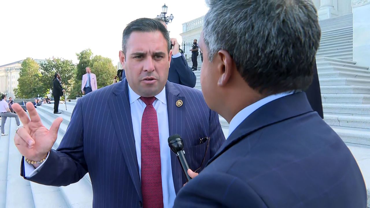 Rep. Anthony D'Esposito speaks with CNN's Manu Raju on Wednesday, September 11.