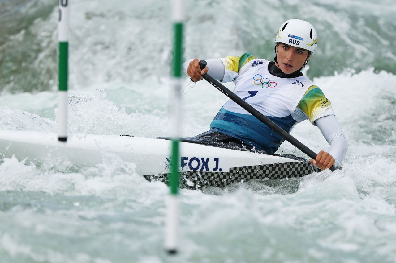 Jessica Fox of Australia competes on Wednesday.