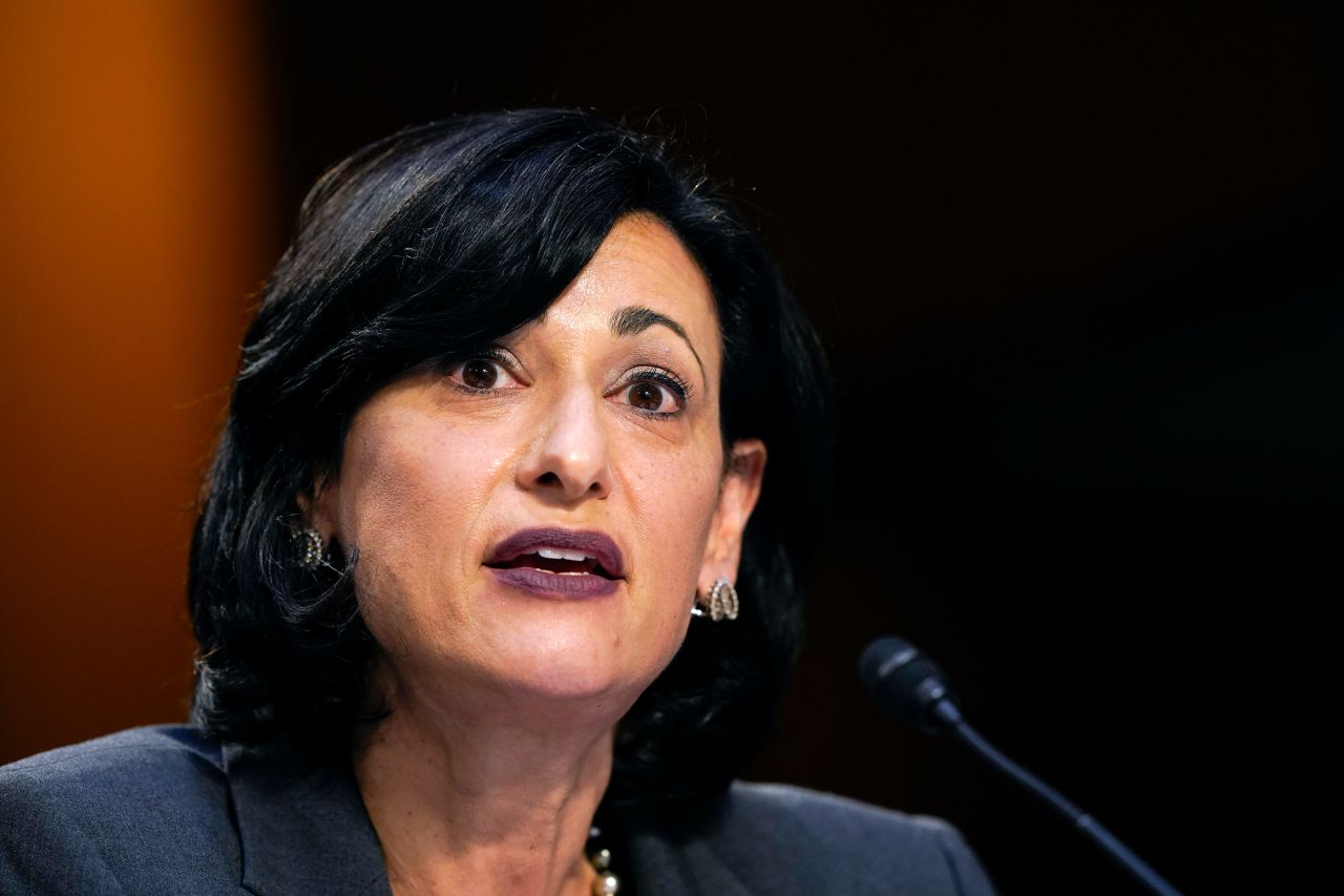 Dr. Rochelle Walensky, director of the Centers for Disease Control and Prevention, testifies during a Senate Health, Education, Labor and Pensions Committee hearing on March 18, in Washington, DC. 