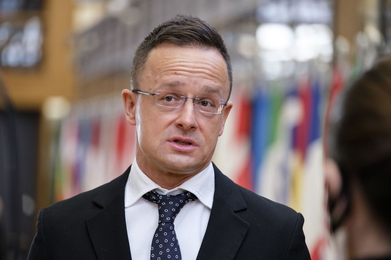 Hungarian Minister of Foreign Affairs & External Economy Peter Szijjarto attends an EU Foreign affairs Ministers meeting at the EU Council headquarters on January 24, in Brussels, Belgium.