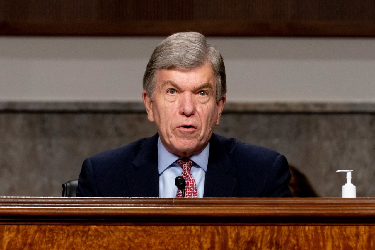 U.S. Senate Appropriations subcommittee Chairman Roy Blunt speaks at a hearing on September 16 in Washington, DC.?