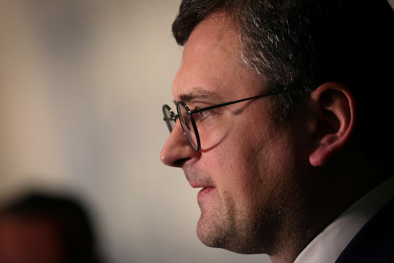 Ukraine's Foreign Minister?Dmytro?Kuleba?is pictured at UN headquarters in New York City on February 23.