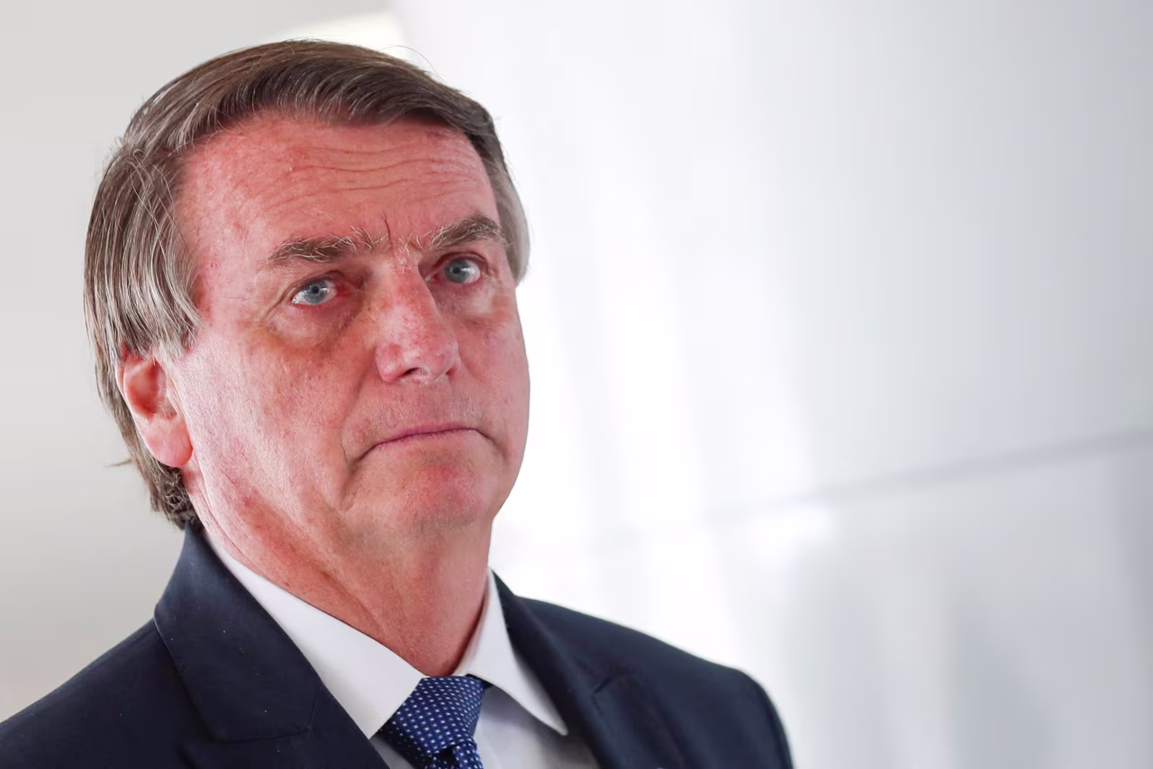 Brazil's President Jair Bolsonaro visits a photographic exhibition at Planalto Palace in Brasilia, Brazil, on July 7.
