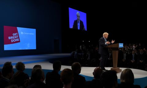 This was Boris Johnson's first conference speech as party leader. 