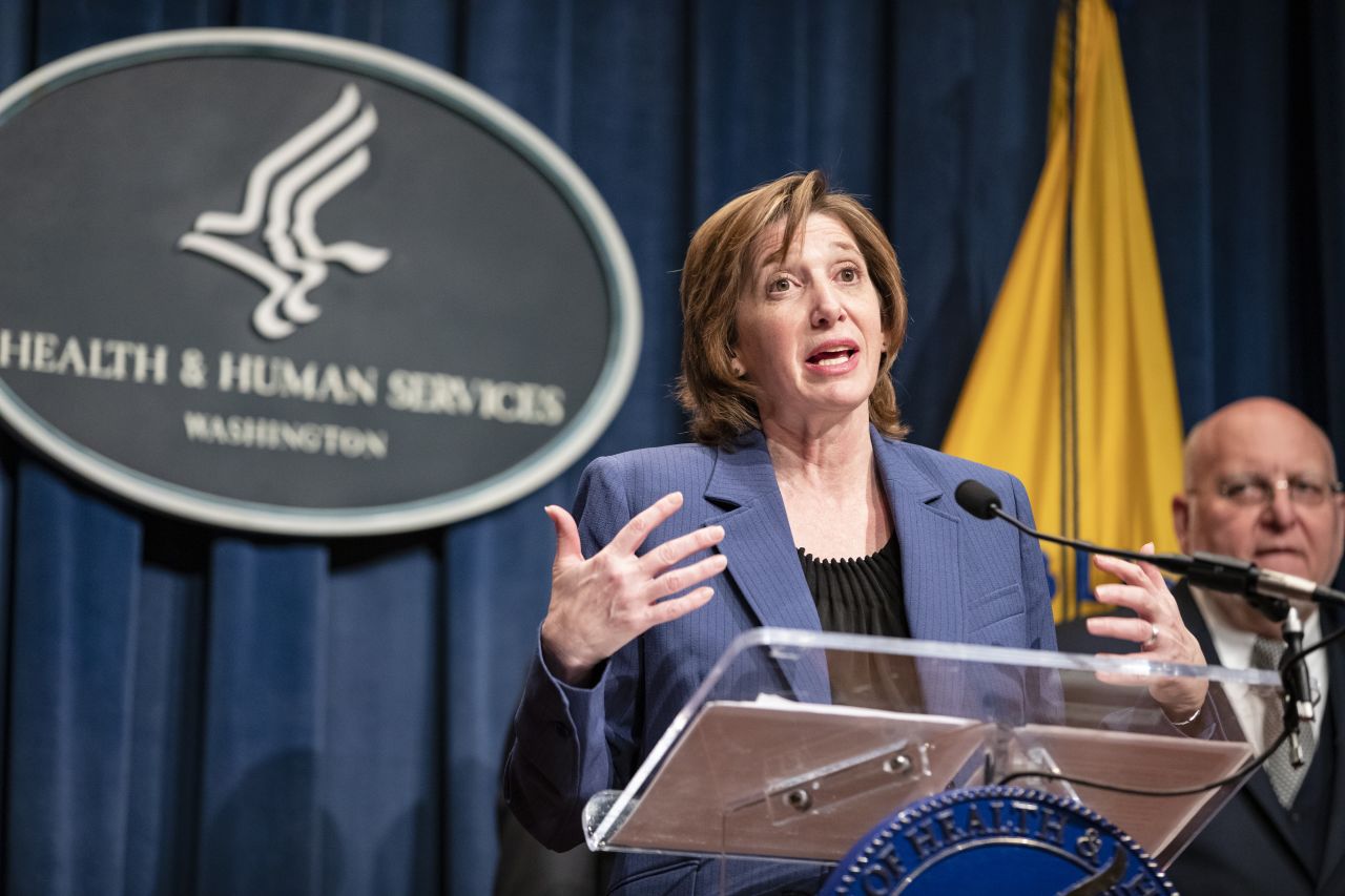 National Center for Immunization and Respiratory Diseases Director Dr. Nancy Messonnier speaks during a press conference at the Department of Health and Human Services on Tuesday, January 28.