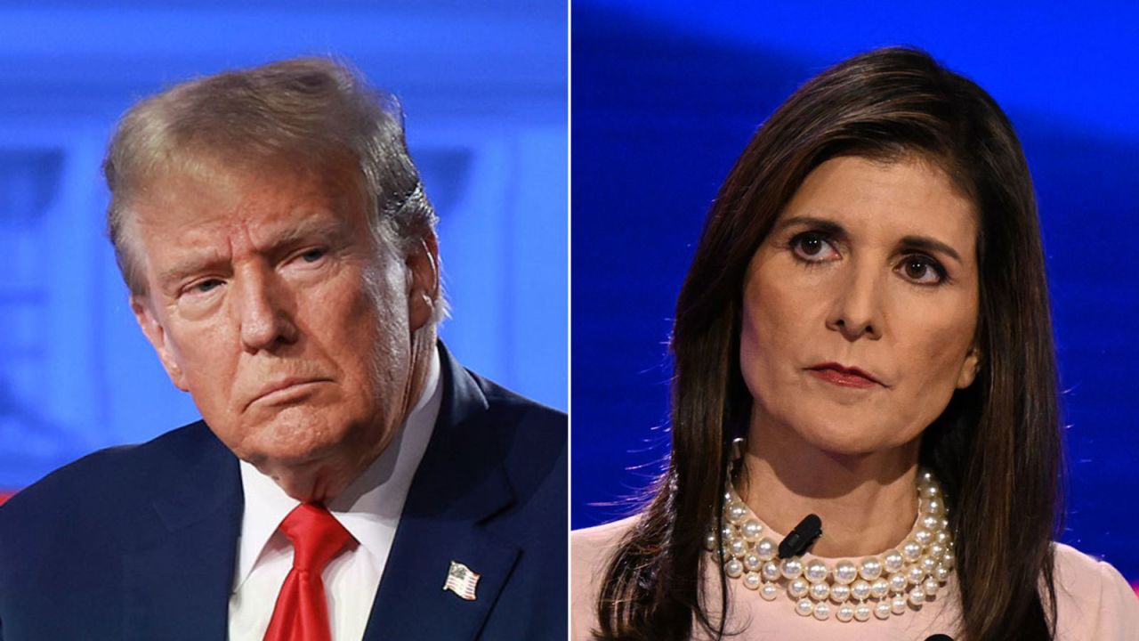 Former President Donald Trump and former South Carolina Gov. Nikki Haley. 