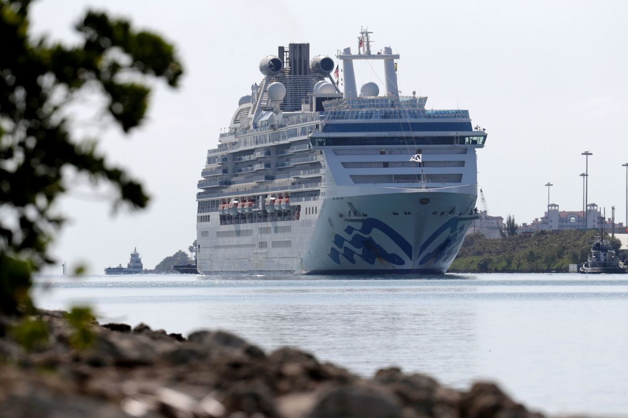 The Coral Princess cruise ship arrives at PortMiami on April 4.