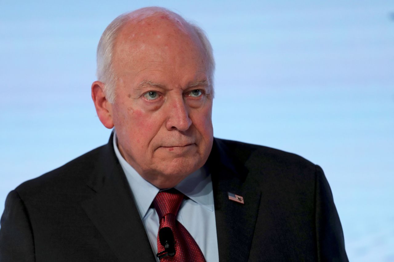 Former Vice President Dick Cheney makes a speech at the Arab Strategy Forum in Dubai, United Arab Emirates, in 2019. 