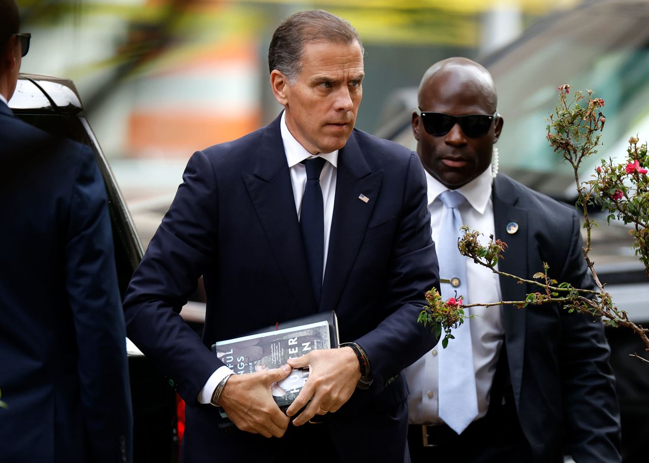 Hunter Biden arrives to the J. Caleb Boggs Federal Building on June 6, in Wilmington, Delaware. 